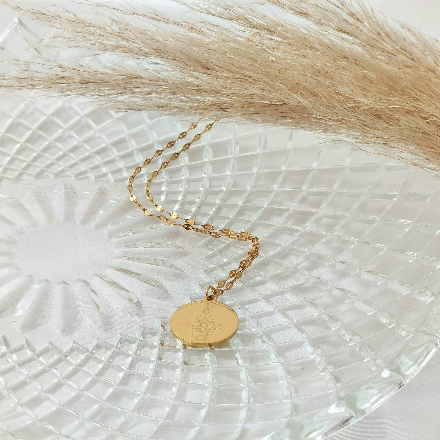 Personalisierte Kette mit 20mm Gravur Plättchen in Gold, Rosé, Silber, Buchstaben Kette, personalisierter Schmuck, personalisierte Geschenke