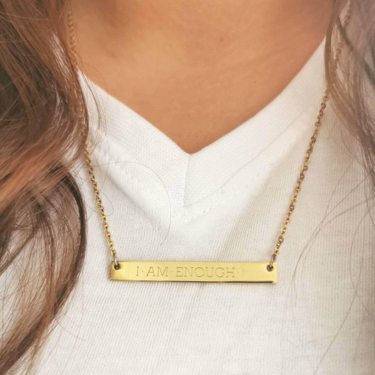 Kette mit Gravur Plättchen in Gold, Silber, Rosé. Personalisierte Kette mit Gravur Anhänger, Namenskette, Namensgravur, Halskette gold