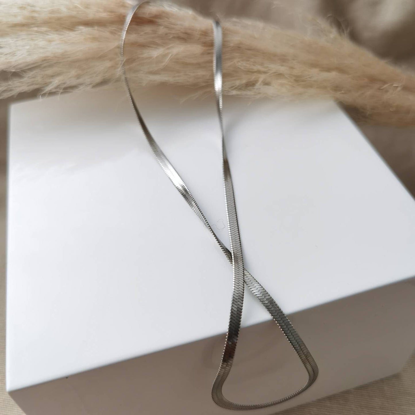 Schlangen Kette aus Edelstahl in Silber, Gold oder Rosegold, feine Basic Kette zum kombinieren, Muttertagsgeschenk, Geschenk für Frauen