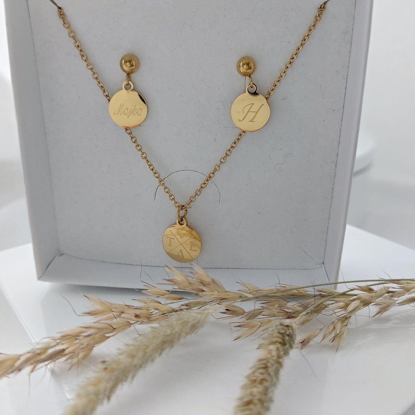 Personalisiertes Schmuckset als Geschenk für Frauen, Geschenk Freundin, Mama, Oma, Tante, Patentante, Personalisierter Schmuck, Valentinstag