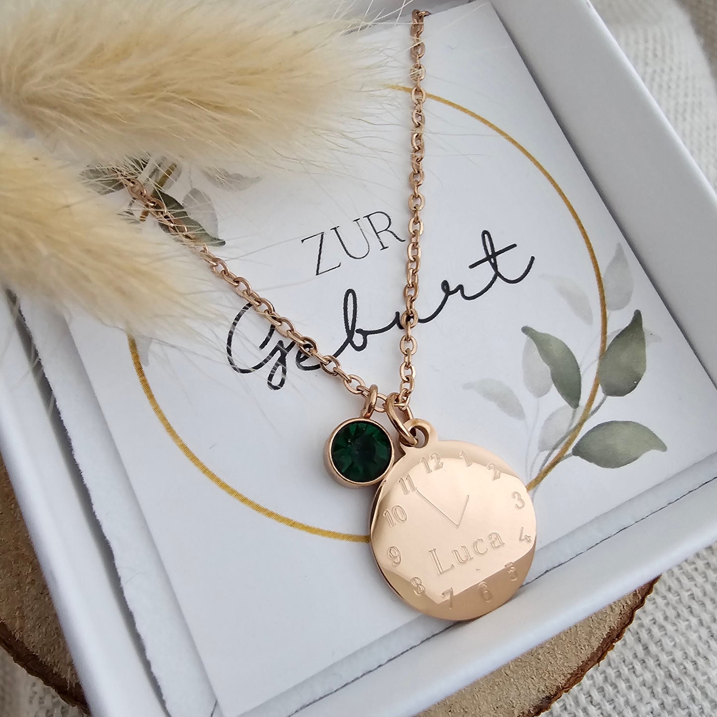 Personalisierte Geburtssteinkette|besonderes Geschenk|beste Freundin|beste Mama|beste Trauzeugin|zur Geburt|zum Geburtstag|zu Weihnachten