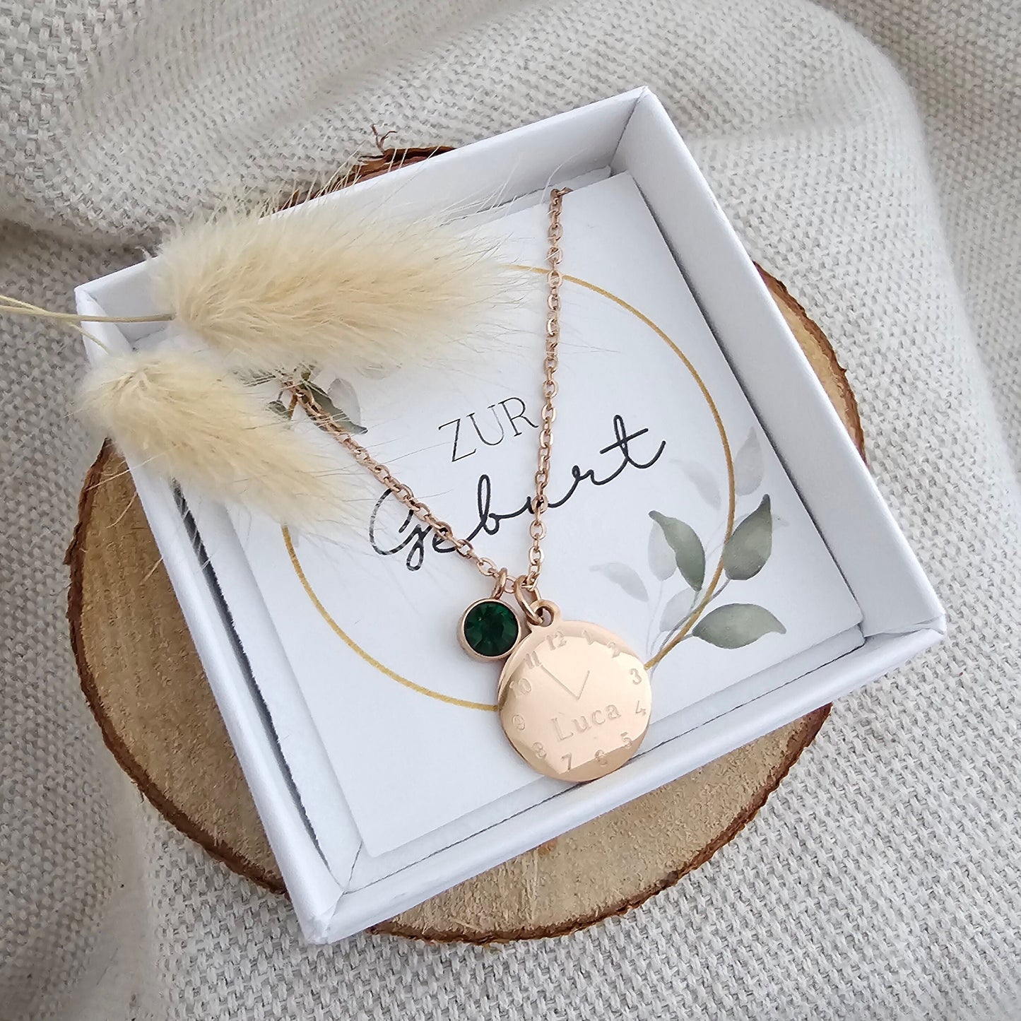 Personalisierte Geburtssteinkette|besonderes Geschenk|beste Freundin|beste Mama|beste Trauzeugin|zur Geburt|zum Geburtstag|zu Weihnachten