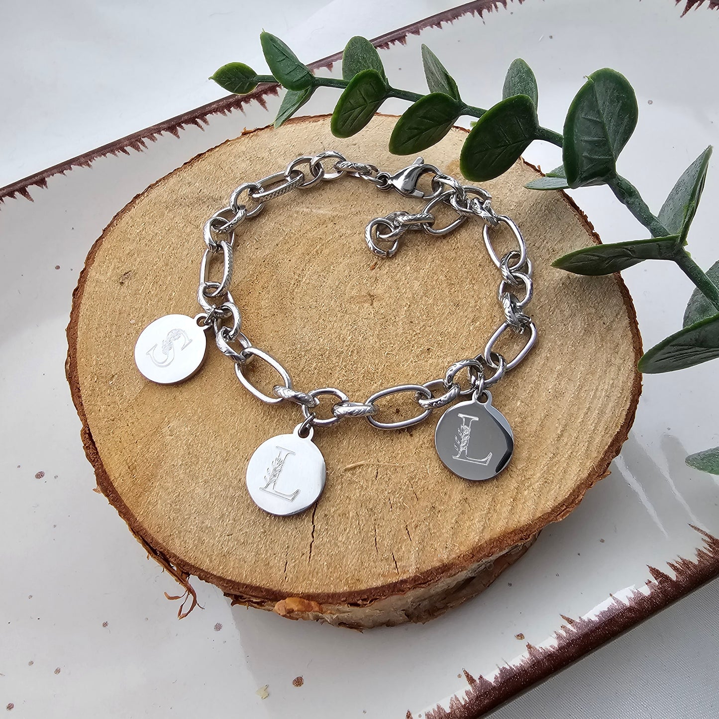 Grobes Armband personalisiert in Gold oder Silber aus Edelstahl, chunky Armband, Armkette mit Namen, personalisiertes Geschenk