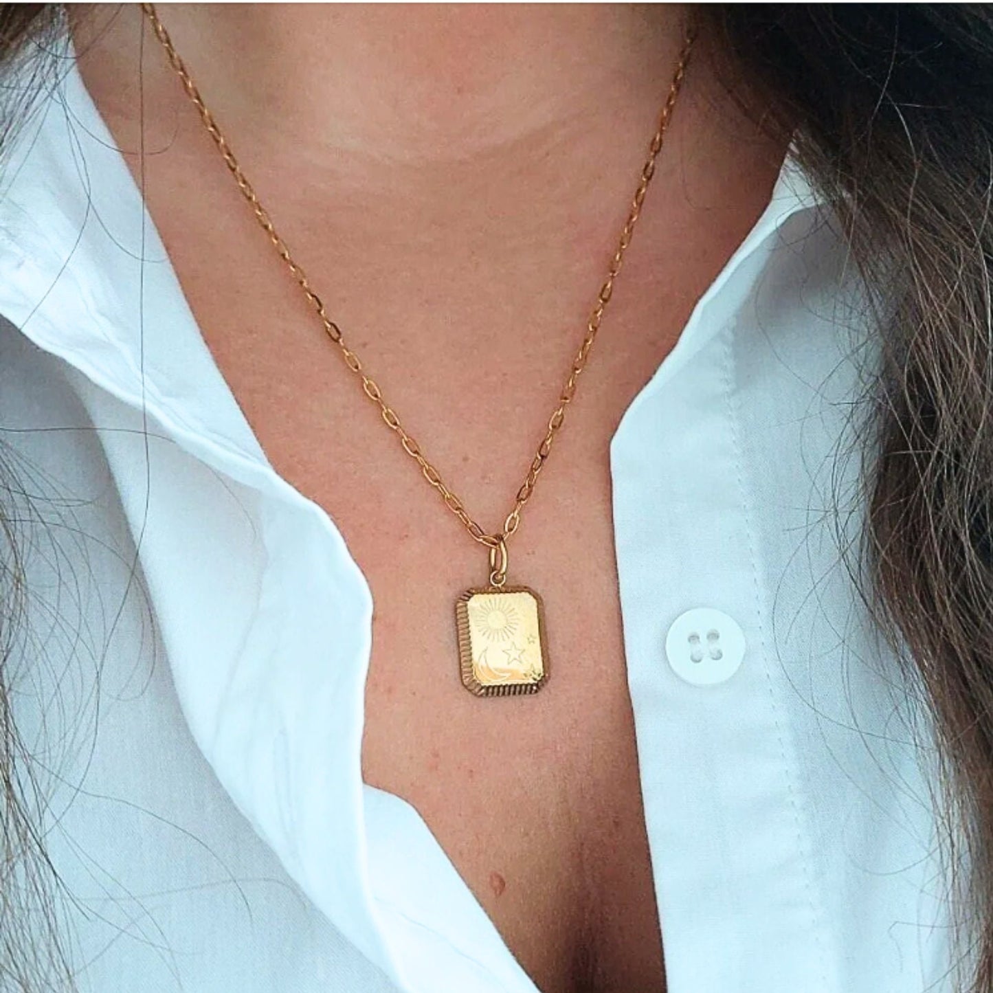 Personalisierte Kette Gold, Silber, Rosé aus Edelstahl, Namenskette, Buchstabenkette, Gravurgeschenk, personalisiertes Geschenk für Frauen