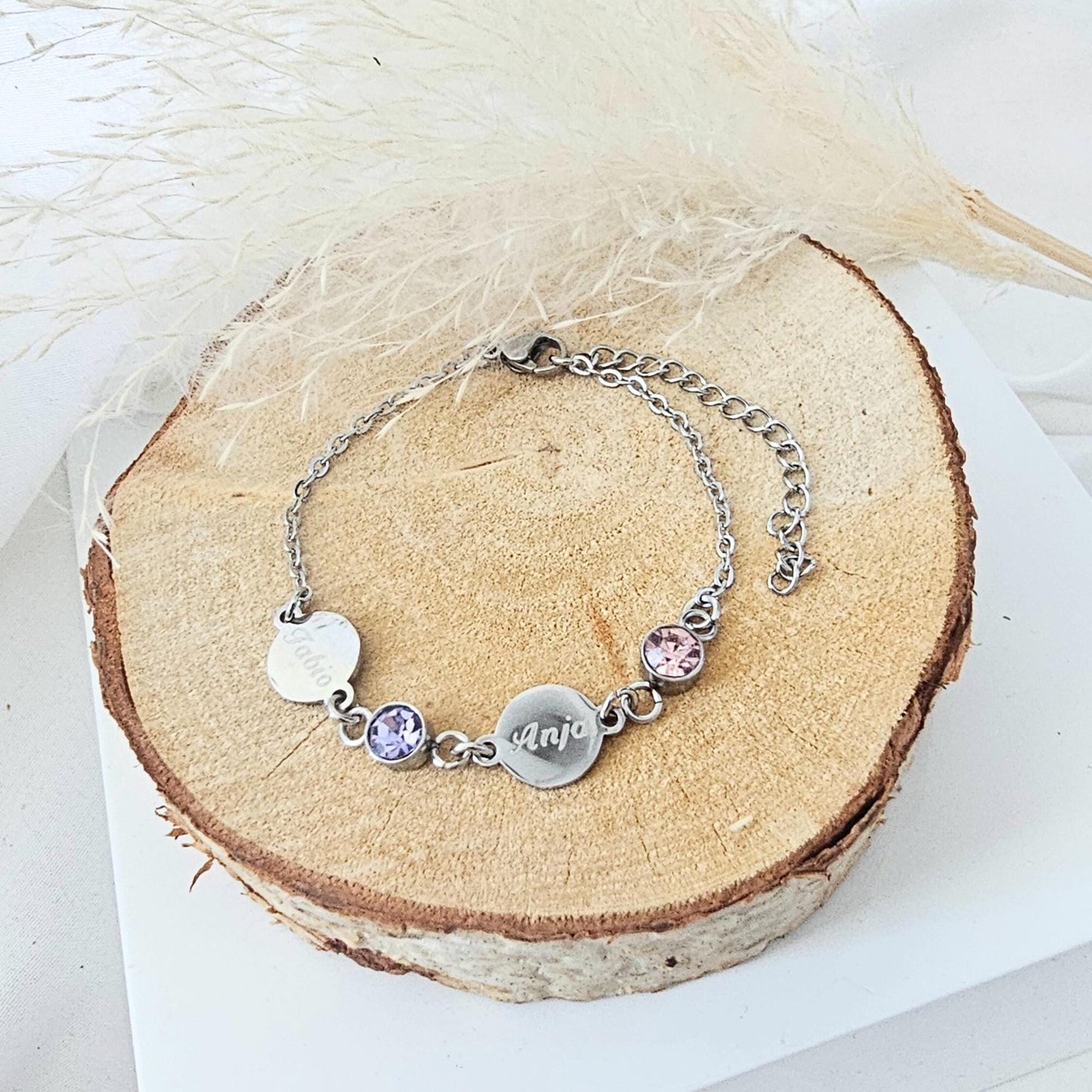 personalisiertes Armband mit Geburtsstein | personalisiertes Geschenk | Geschenk Hochzeit | Geschenk Freundin | Geschenk Geburt | Name