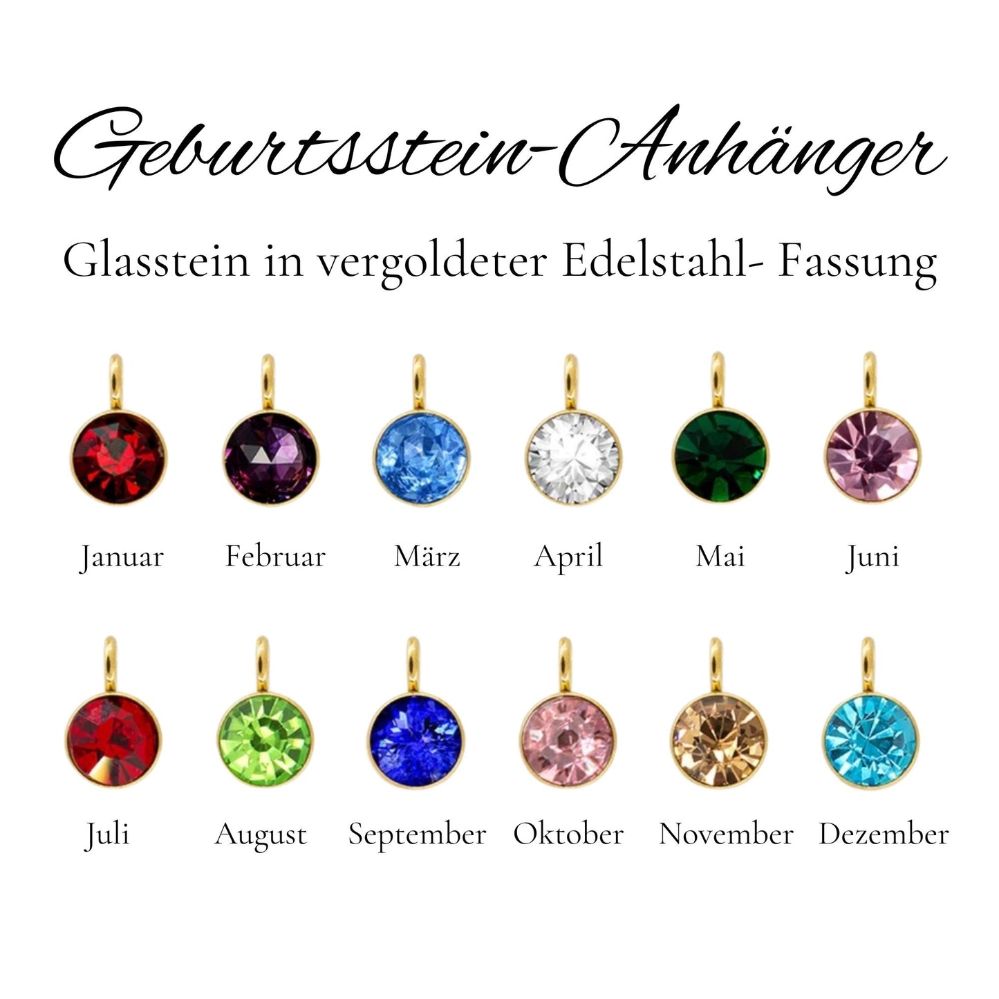 Herz Kette personalisiert mit Gravur und Geburtsstein | Halskette mit Herz Anhänger | personalisierte Geschenke | Geschenke für Frauen
