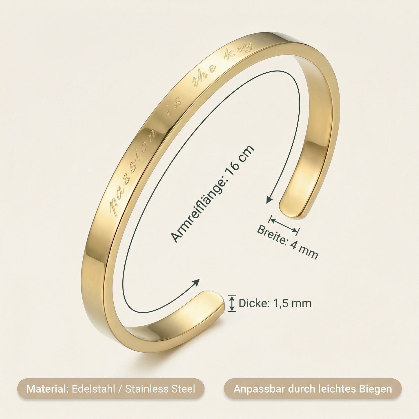 Armreif aus Edelstahl