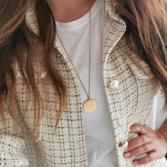 Lange Kette personalisiert 25mm Gravur Plättchen in Gold, Silber o. Rosé, Familienkette,Namens Kette,Buchstabenkette,Geschenk Halskette gold
