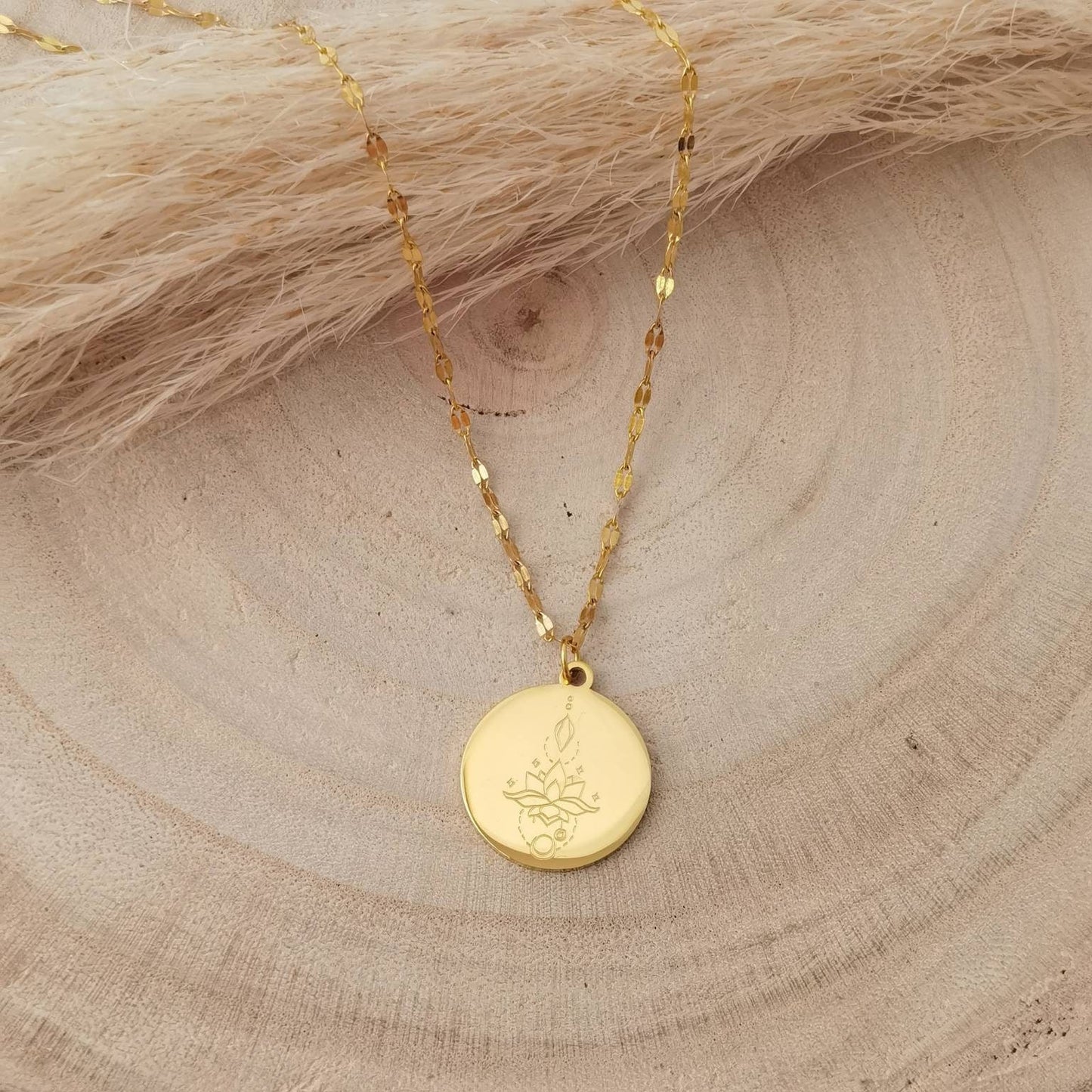 Personalisierte Kette mit 20mm Gravur Plättchen in Gold, Rosé, Silber, Buchstaben Kette, personalisierter Schmuck, personalisierte Geschenke