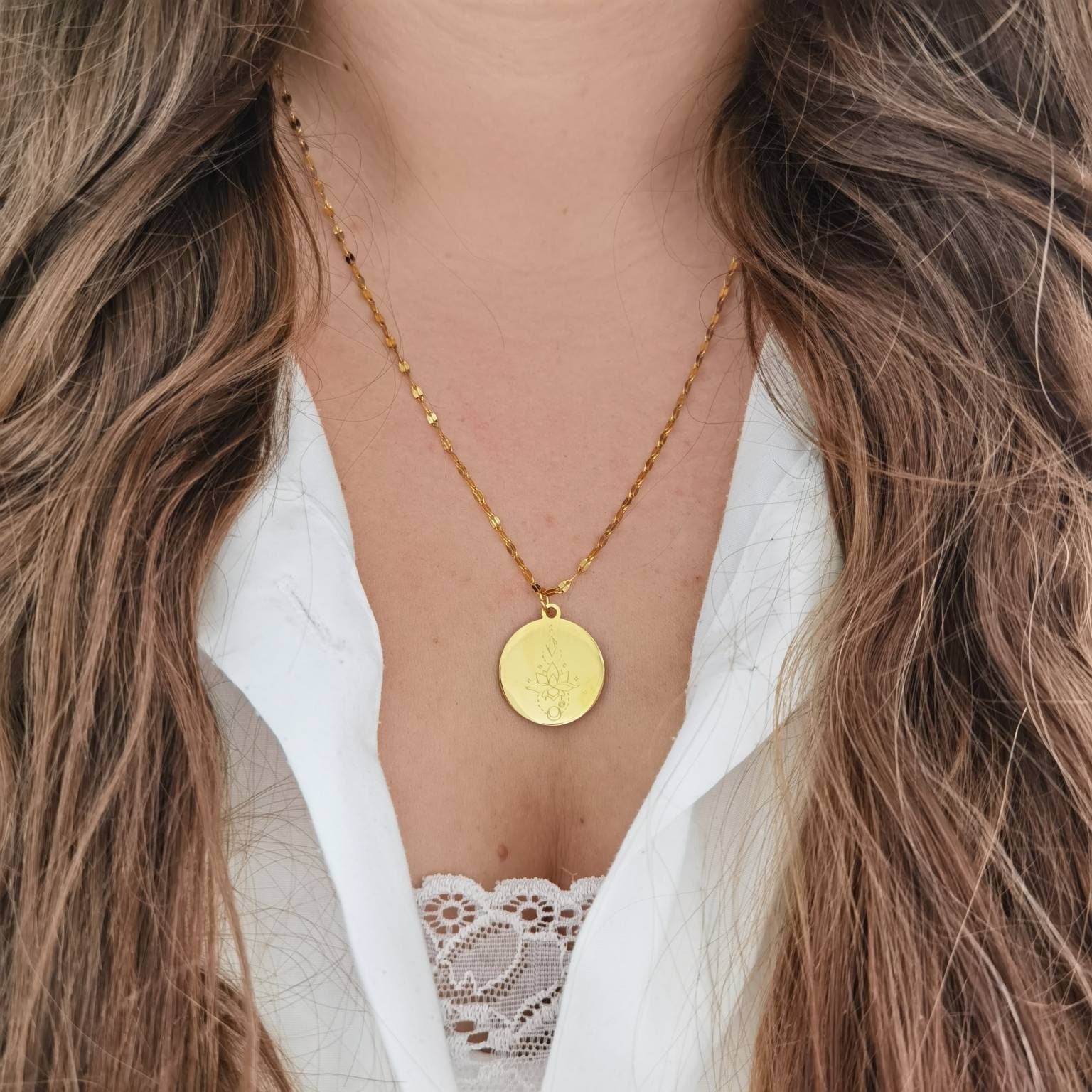 Personalisierte Kette mit 20mm Gravur Plättchen in Gold, Rosé, Silber, Buchstaben Kette, personalisierter Schmuck, personalisierte Geschenke