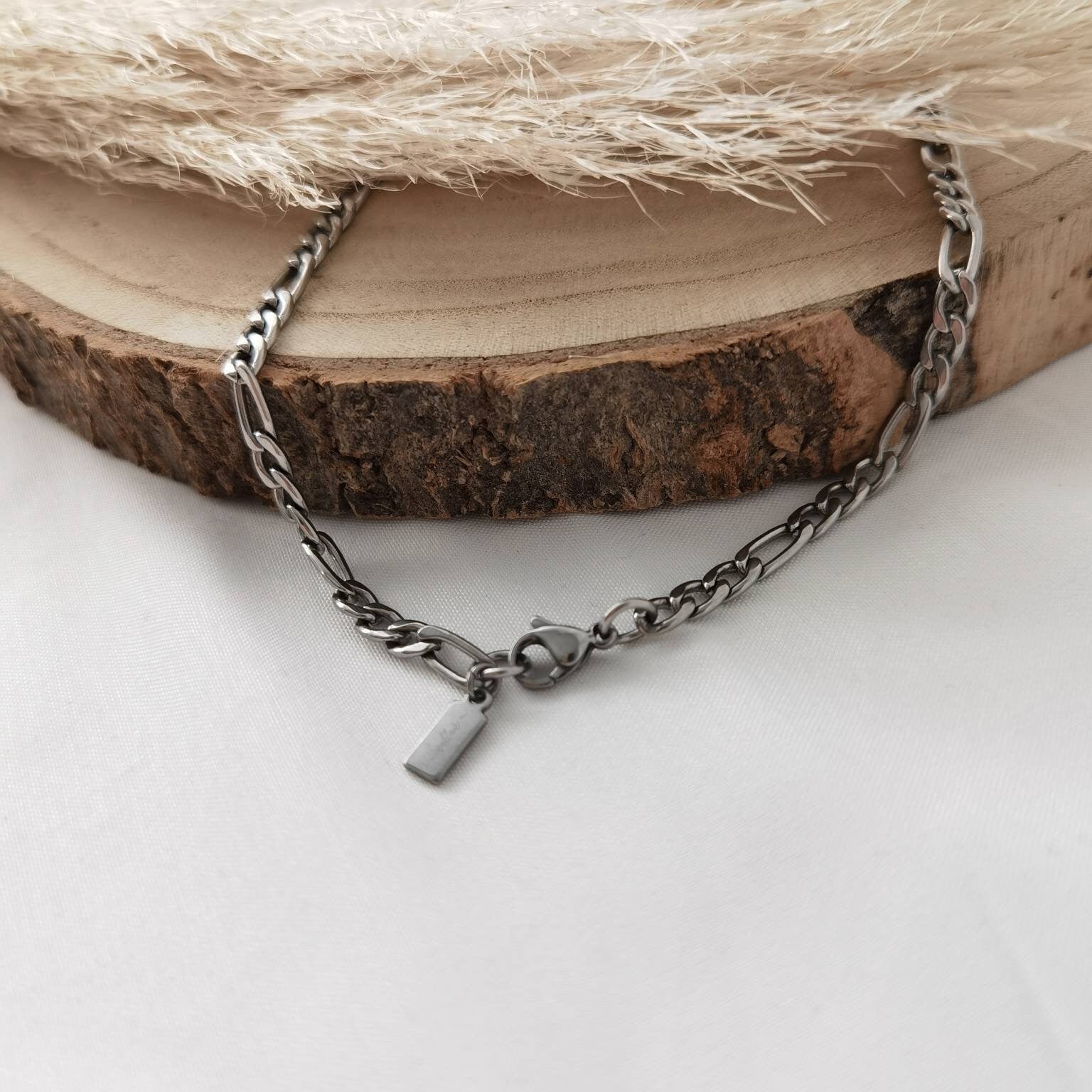 Figaro Kette in Gold oder Silber aus Edelstahl, grobe Gliederkette, goldene & silberne Panzer Kette, Geschenk Freundin, Muttertagsgeschenk