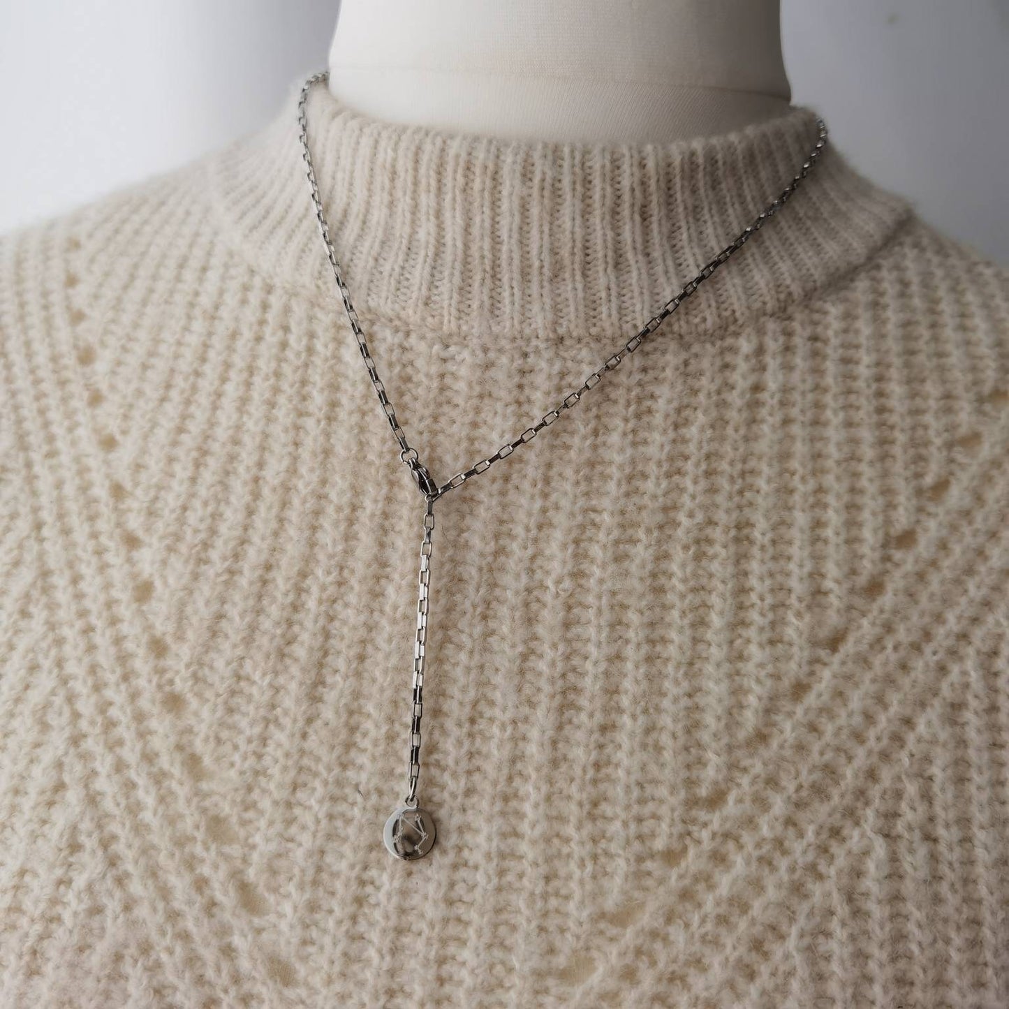 Personalisierte Kette in Gold,Rosé,Silber aus Edelstahl,12mm Gravur Plättchen Anhänger,Namenskette,Buchstabenkette,Personalisiertes Geschenk