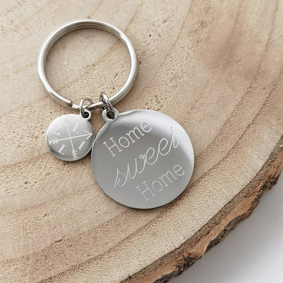 Personalisierter Schlüsselanhänger in Gold, Rosé, Silber aus Edelstahl,Schlüsselbund mit Gravur,personalisiertes Geschenk,Vatertagsgeschenk