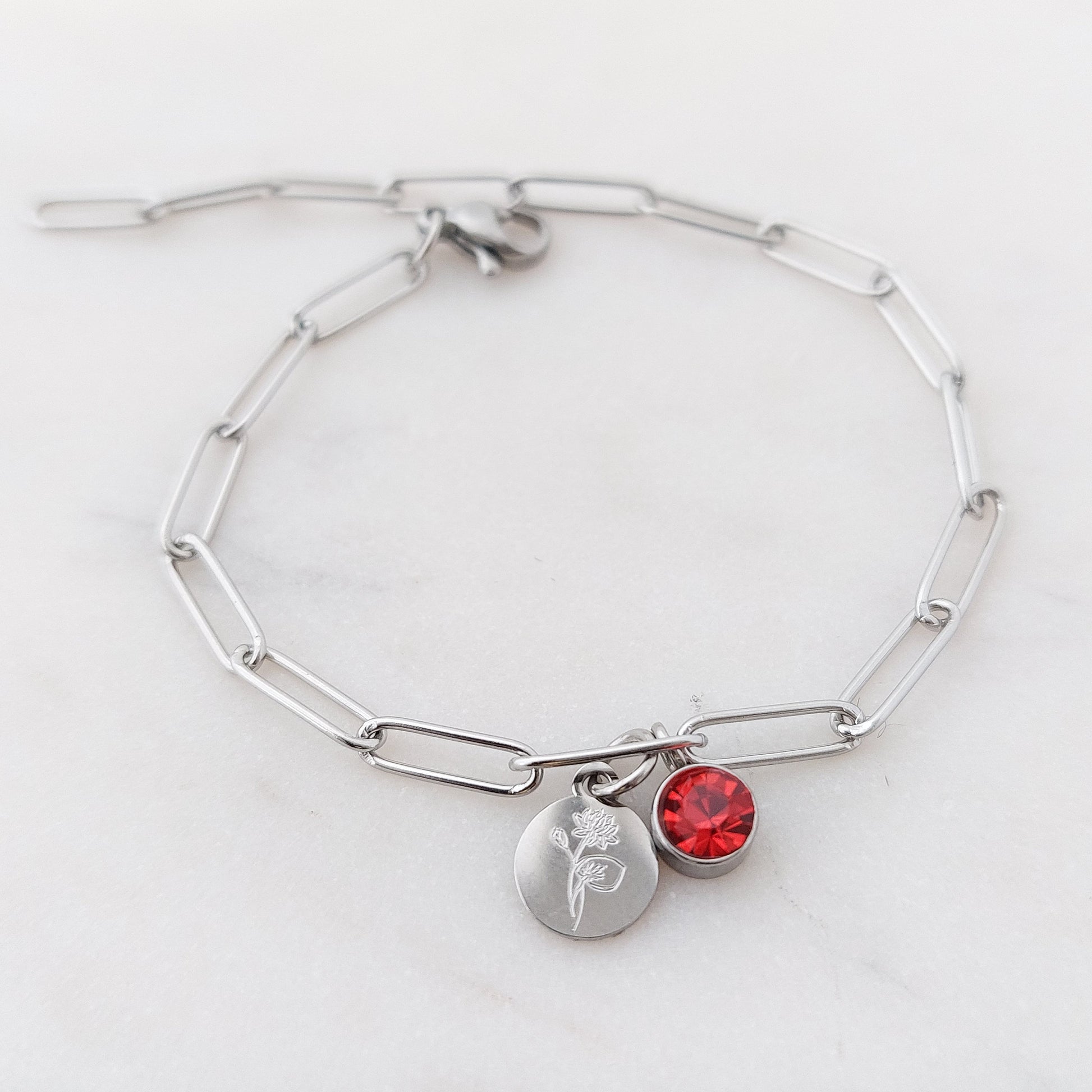 Personalisiertes Geburtsstein Armband in Gold,Silber,Rosé,Gravur Armband mit Plättchen Anhänger,Geschenk für Frau,beste Freundin,Geburtstag