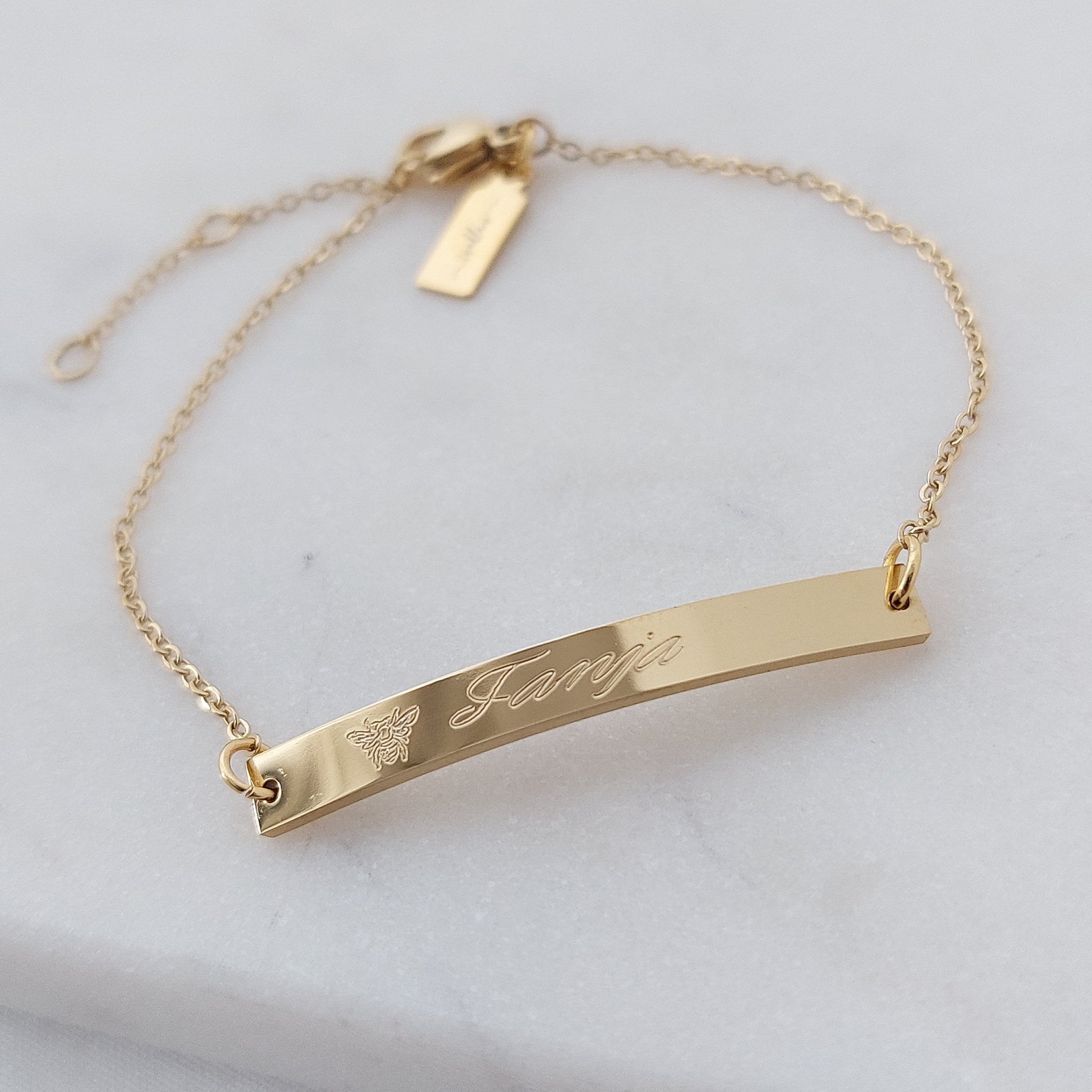 Personalisiertes Armband mit Namensgravur in Gold, Silber und Rosé,Namens Kettchen, personalisiertes Armband mit Namen