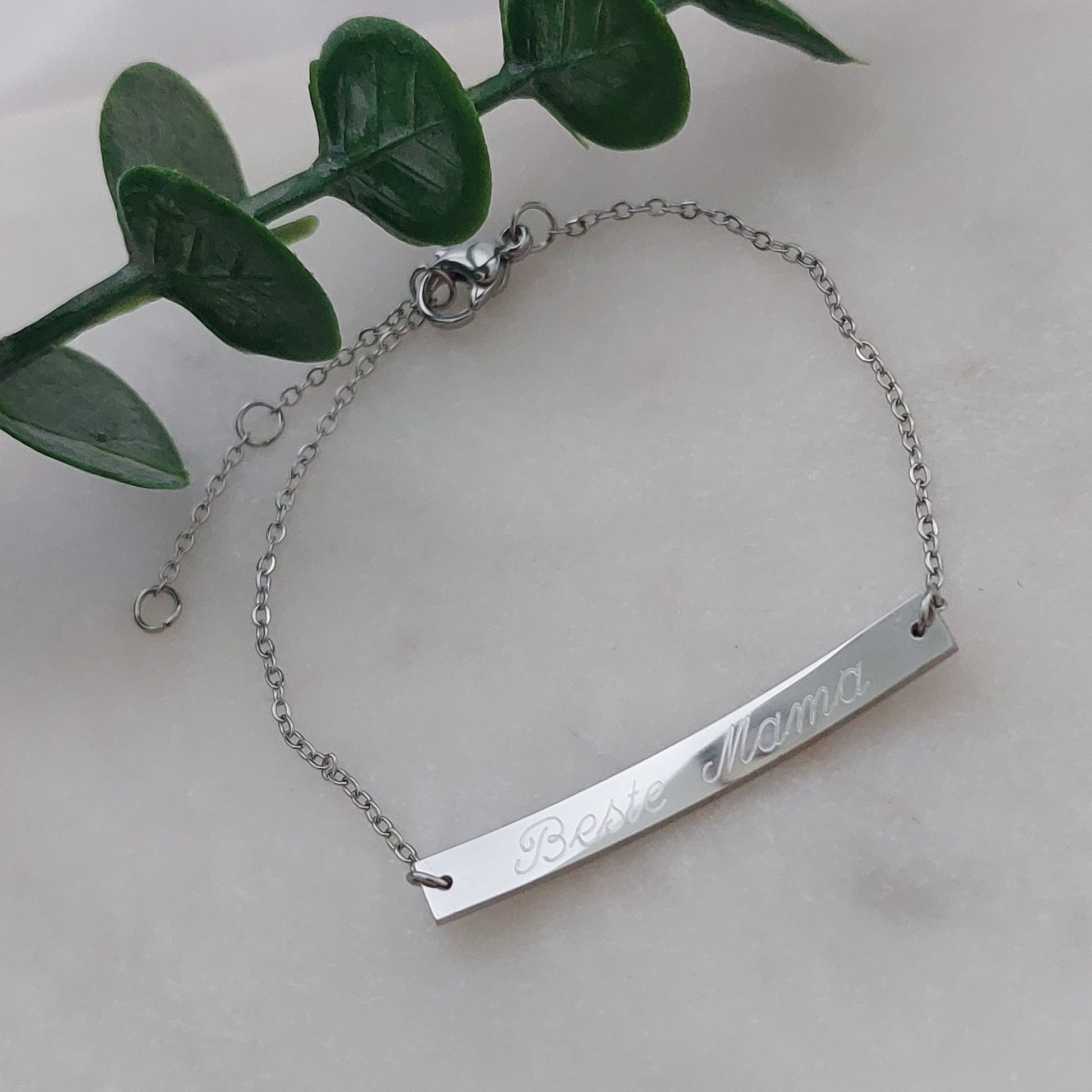 Personalisiertes Armband mit Namensgravur in Gold, Silber und Rosé,Namens Kettchen, personalisiertes Armband mit Namen