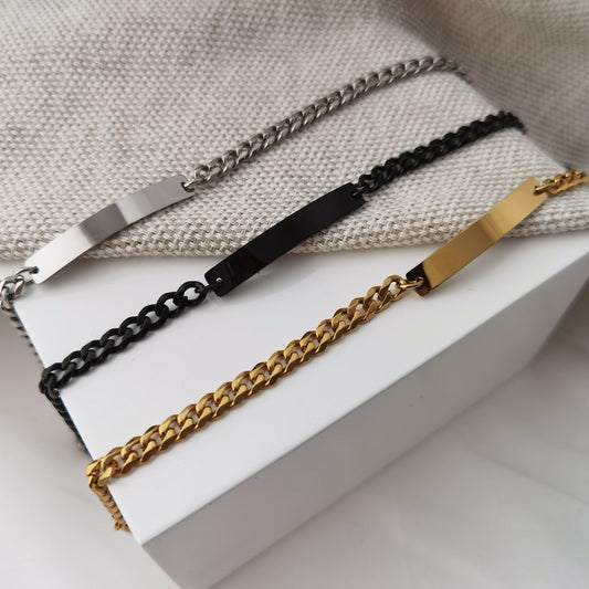 Personalisiertes Männer Armband,Herren Armband aus Edelstahl,Gravur Armband,Herren Armband mit Gravur,Geschenk für Papa,Vatertagsgeschenk