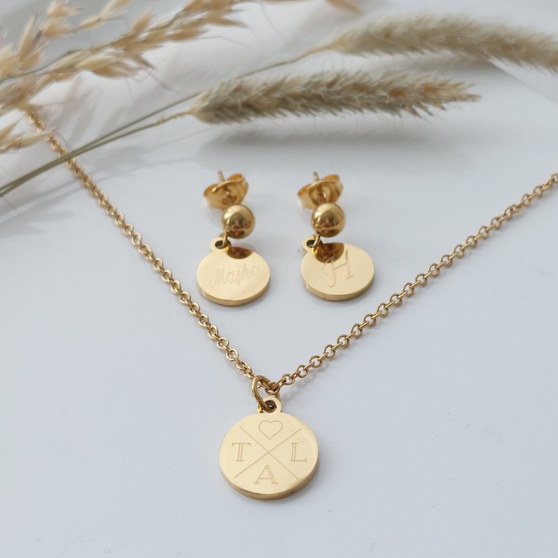 Personalisiertes Schmuckset als Geschenk für Frauen, Geschenk Freundin, Mama, Oma, Tante, Patentante, Personalisierter Schmuck, Valentinstag