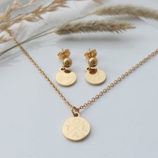 Personalisiertes Schmuckset als Geschenk für Frauen, Geschenk Freundin, Mama, Oma, Tante, Patentante, Personalisierter Schmuck, Valentinstag