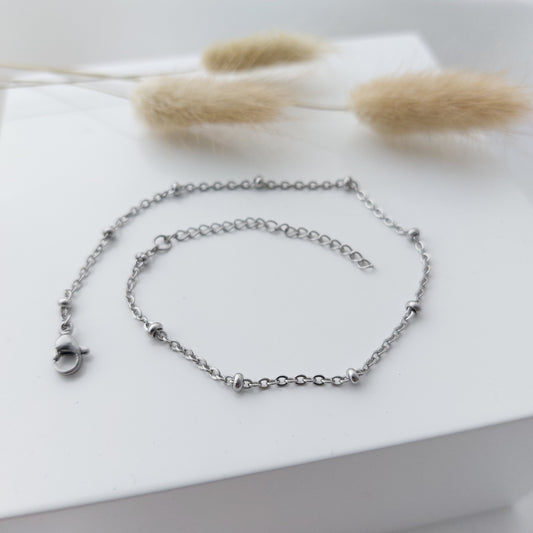 Fußkette aus Edelstahl in Gold, Silber, Rosé, Fußkettchen wasserfest, Geschenk für Frauen, Damenschmuck, Edelstahl Schmuck,