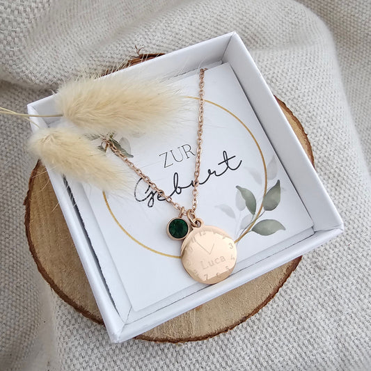 Personalisierte Geburtssteinkette|besonderes Geschenk|beste Freundin|beste Mama|beste Trauzeugin|zur Geburt|zum Geburtstag|zu Weihnachten