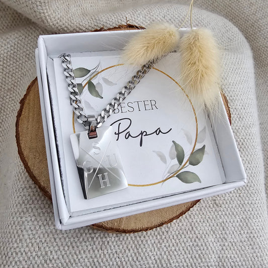 Personalisierte Männerkette|besonderes Geschenk|beste Freundin|beste Mama|beste Trauzeugin|zu Geburt|zum Geburtstag|zur Taufe|zu Weihnachten