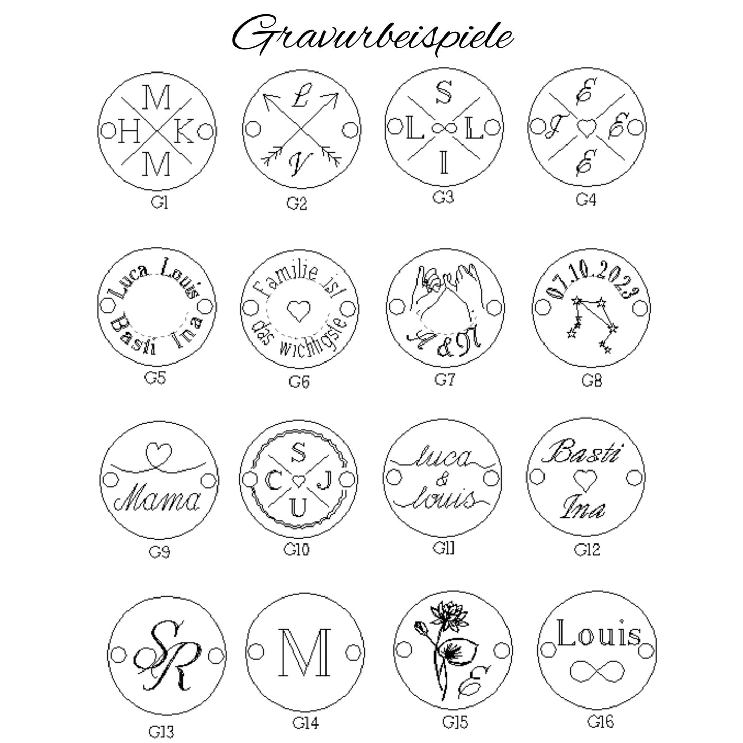 Armband aus Edelstahl mit Gravur Plättchen + Geburtsstein