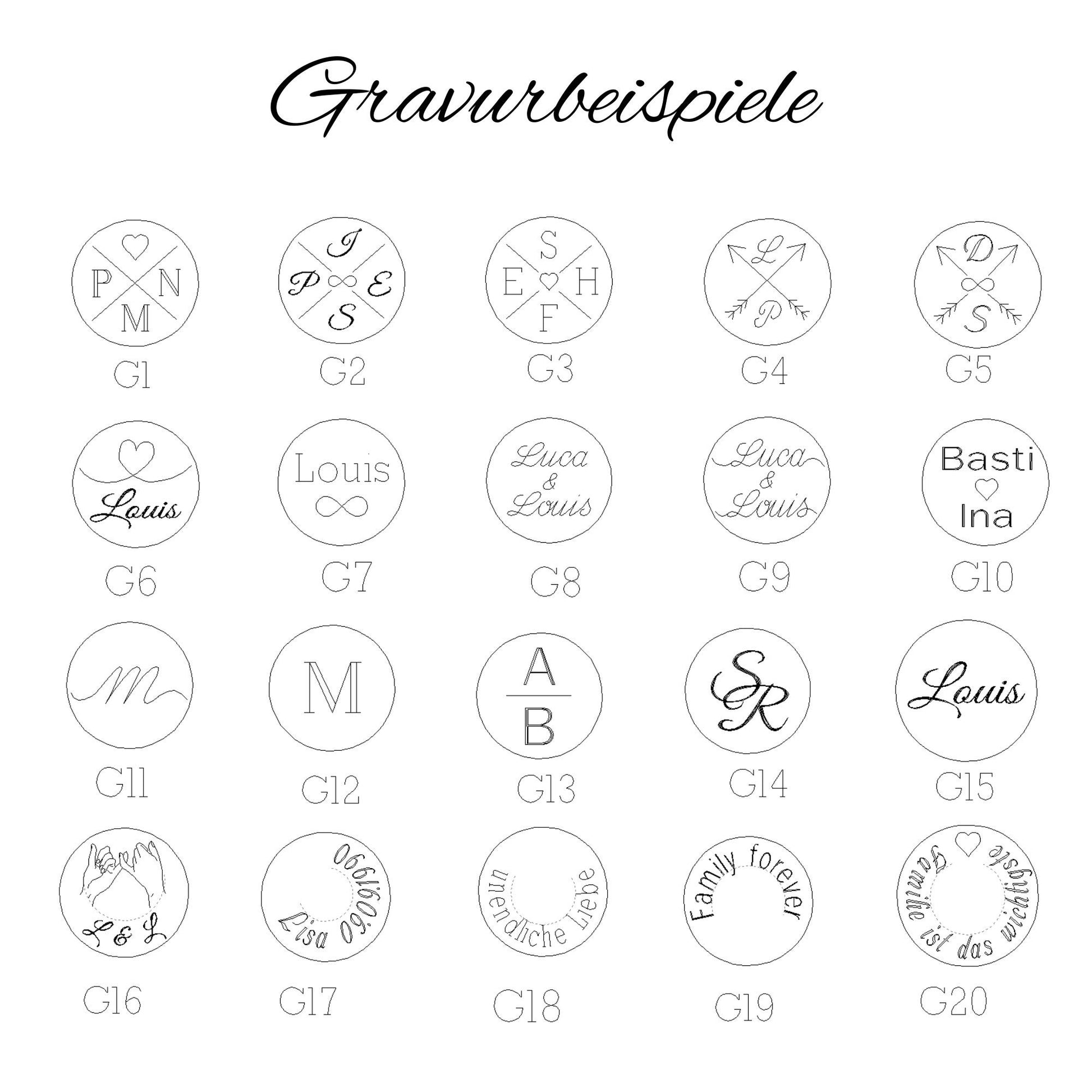 Creolen aus Edelstahl mit Gravur und Perle