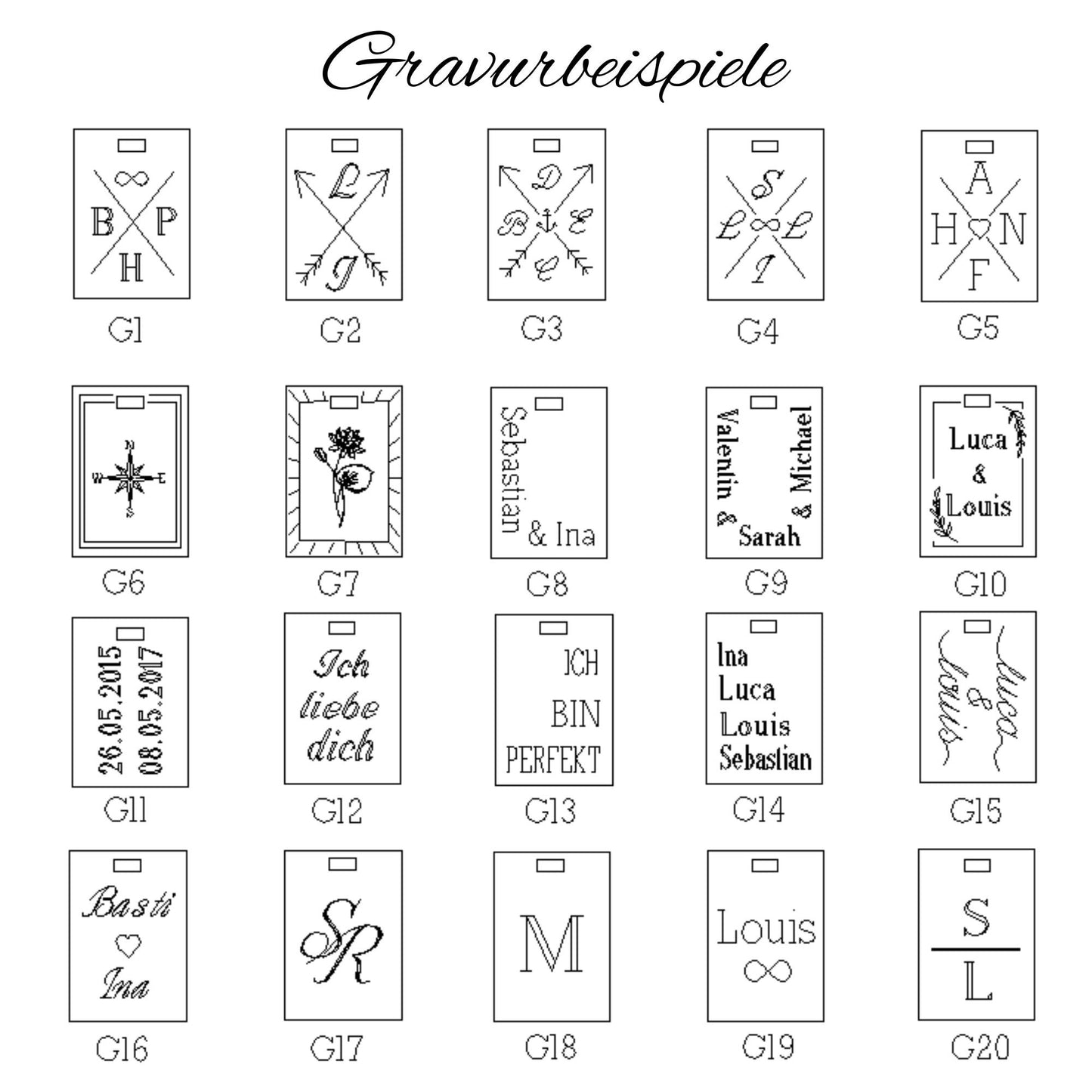 Herrenkette mit Gravur und Geschenkkarte