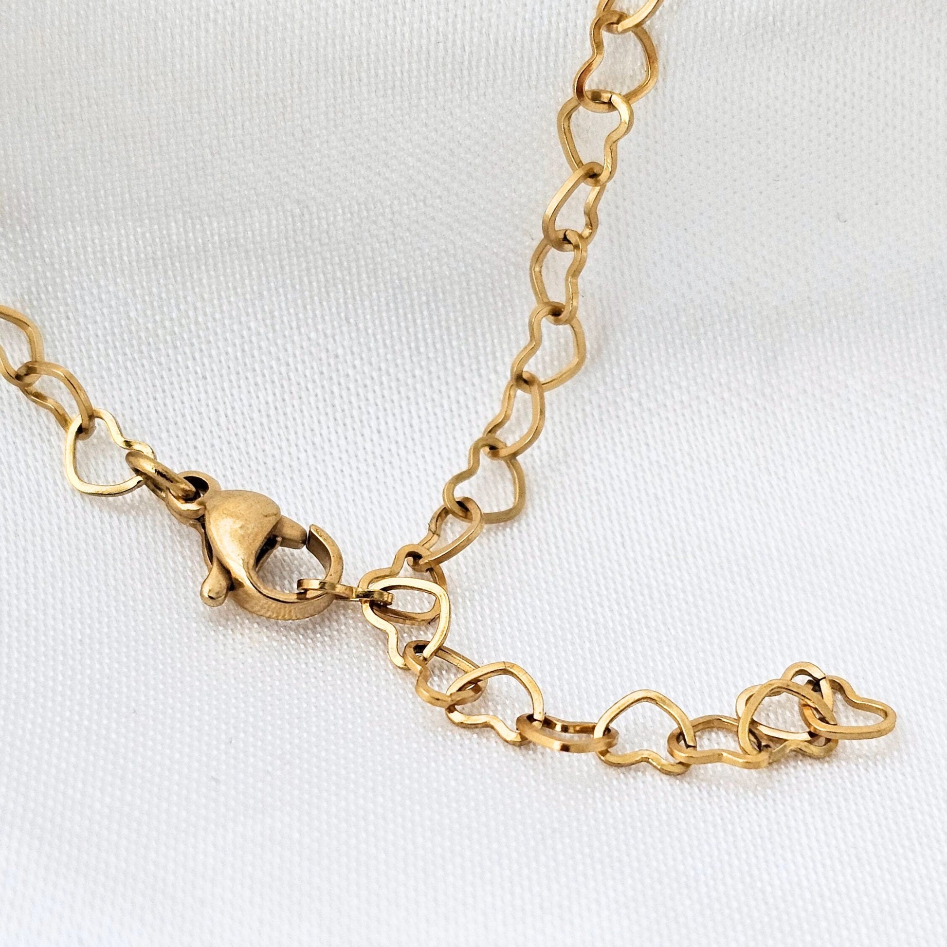 Herz Fußkettchen mit Gravur 10mm