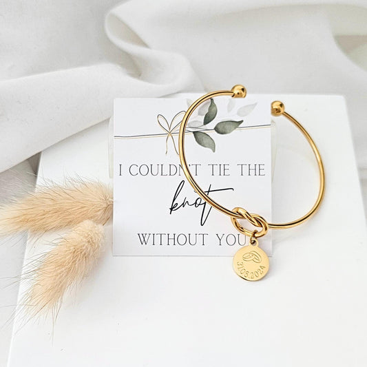 Trauzeugin Knoten Armband personalisiert | Geschenk Trauzeugin | Brautjungfern Geschenk | Geschenk zur Hochzeit | Trauzeugin Frage stellen