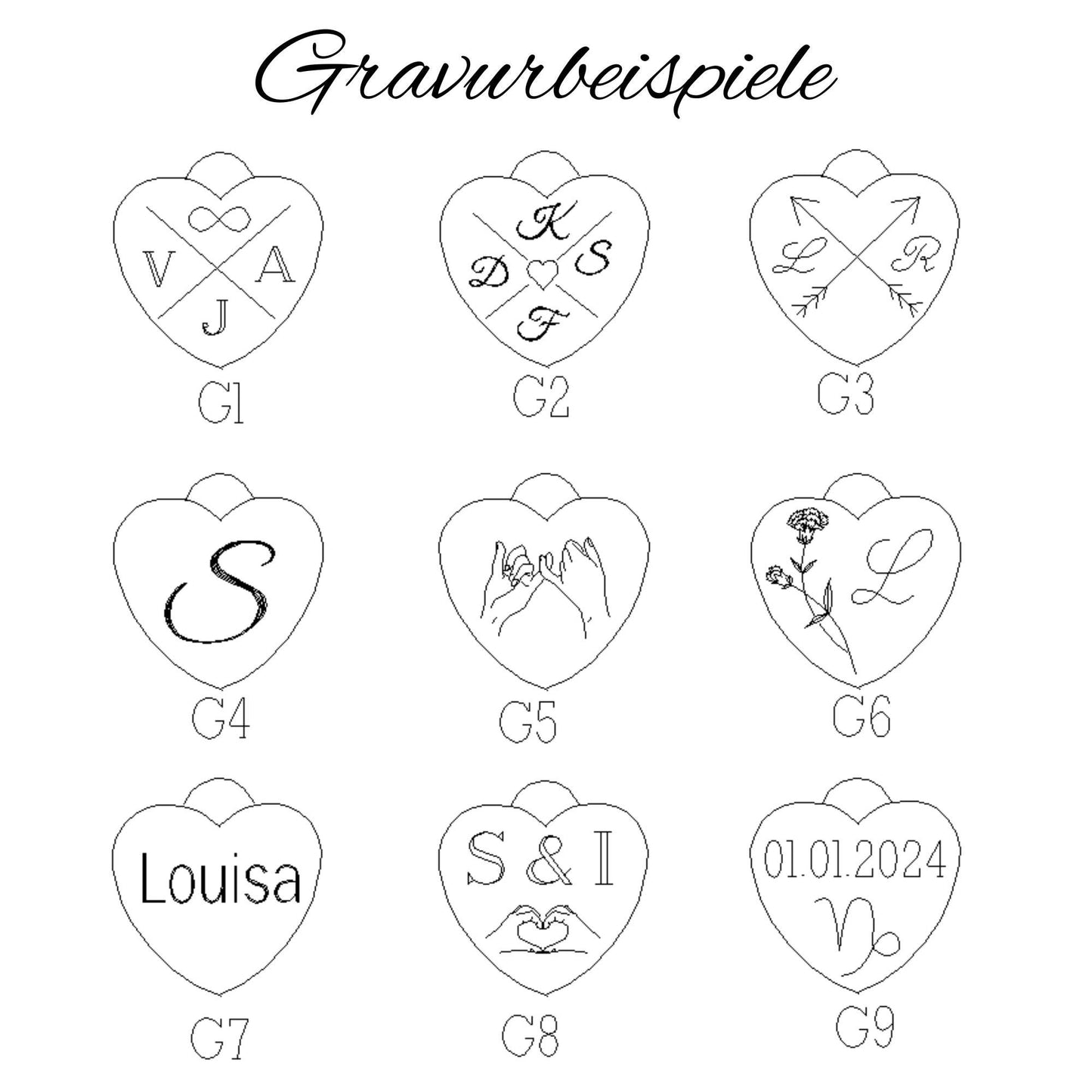 Creolen aus Edelstahl mit Gravur-Herz