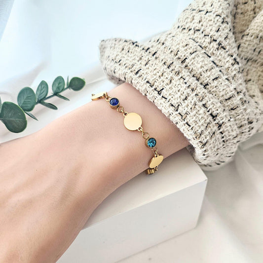 personalisiertes Armband mit Geburtsstein | personalisiertes Geschenk | Geschenk Hochzeit | Geschenk Freundin | Geschenk Geburt | Name