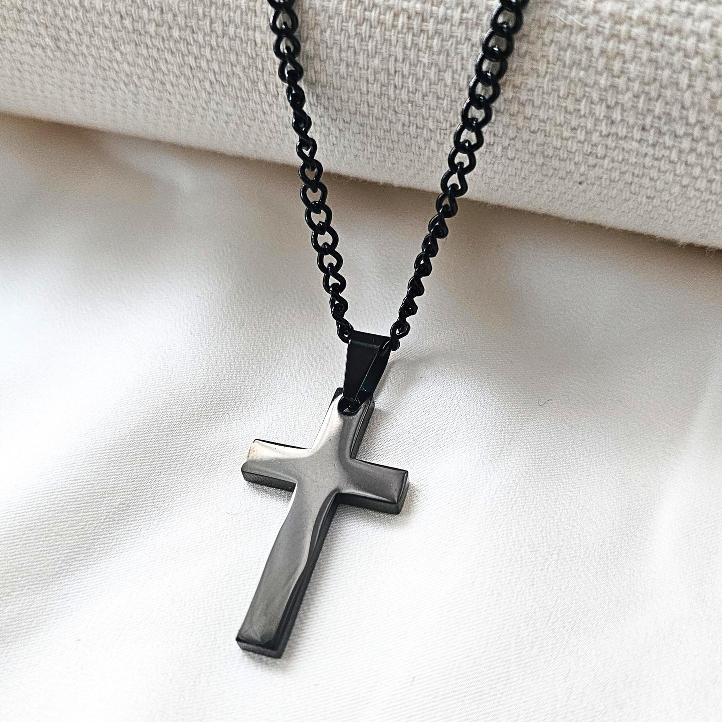 Herren Kreuz Kette mit Gravur