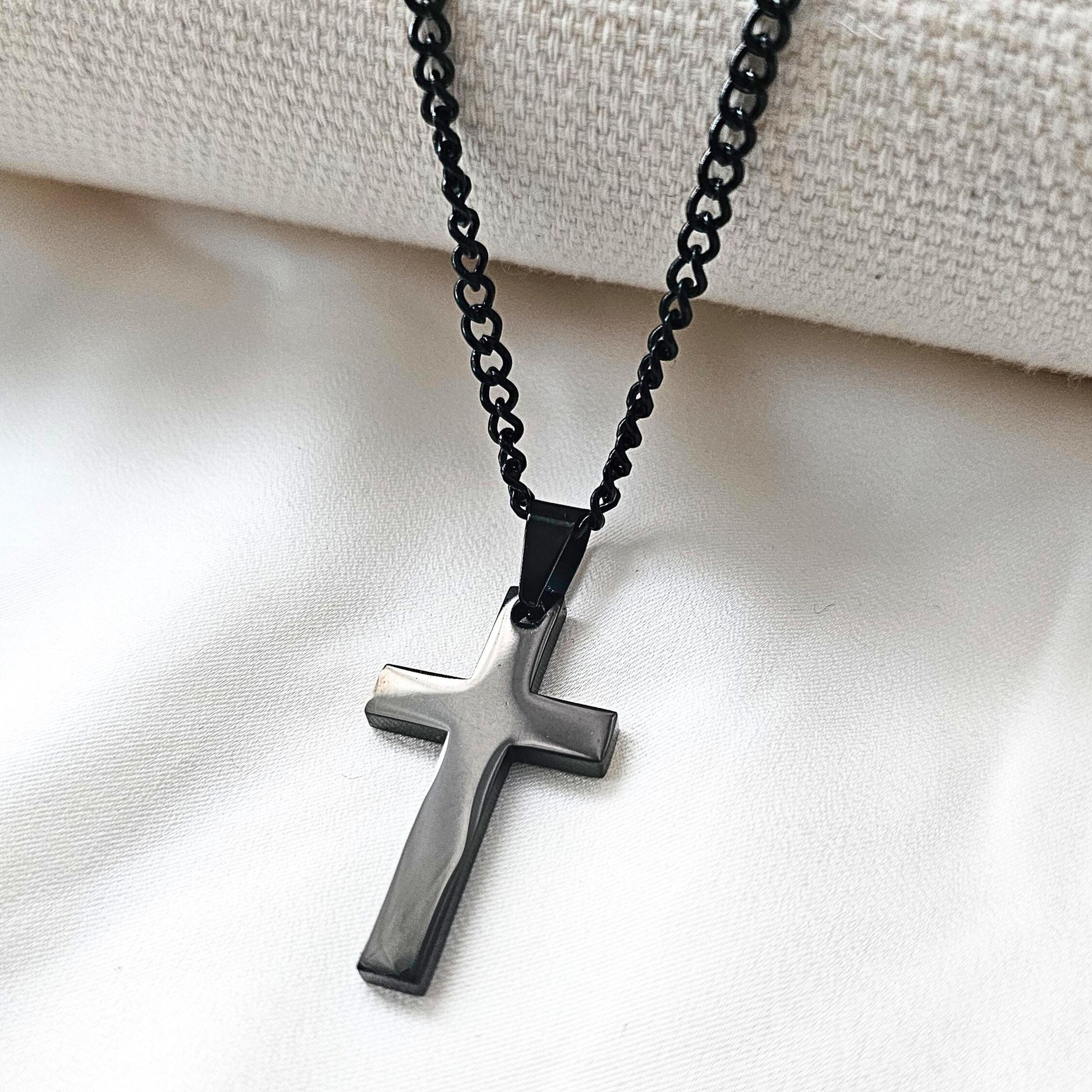 Herren Kreuz Kette mit Gravur