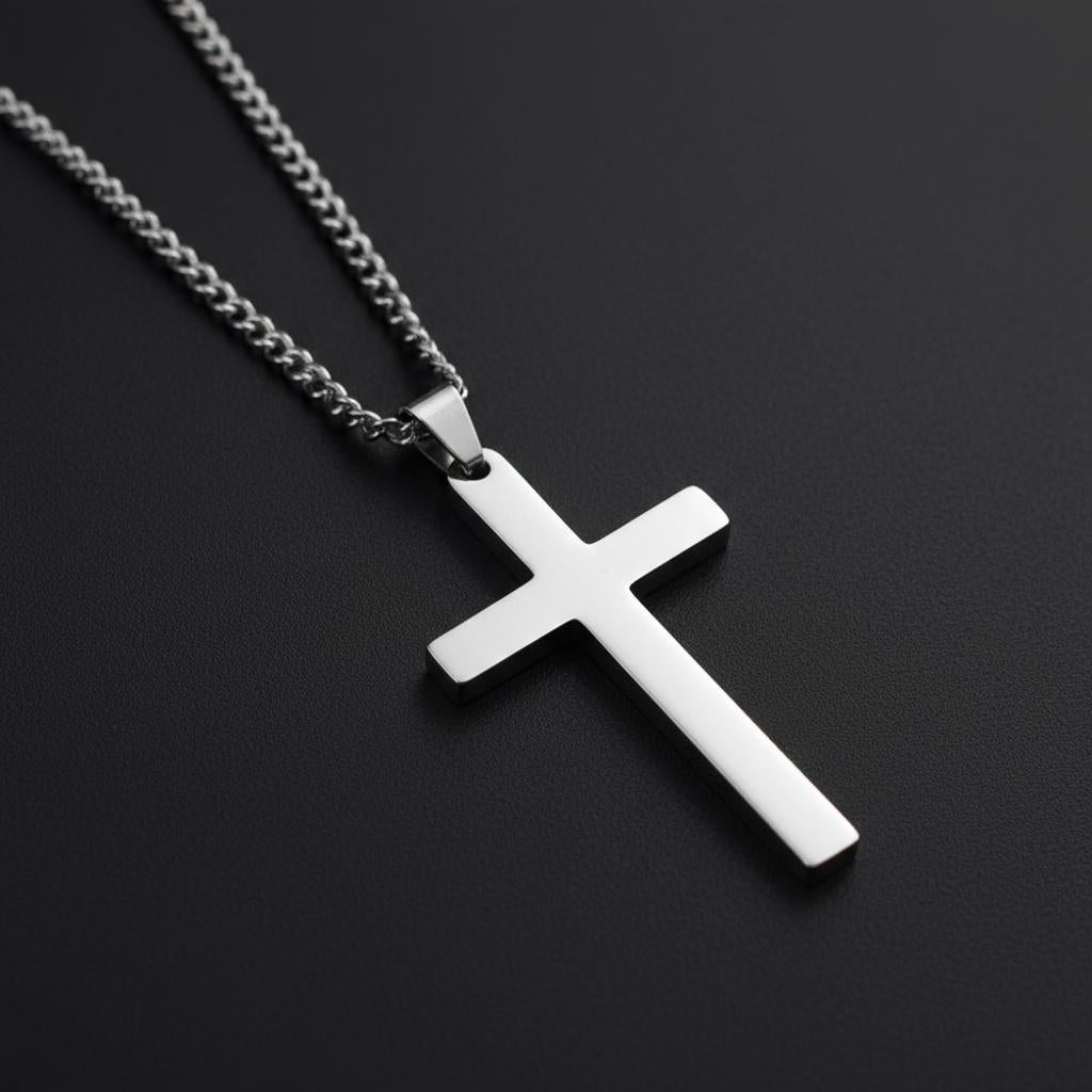 Herren Kreuzkette mit Gravur