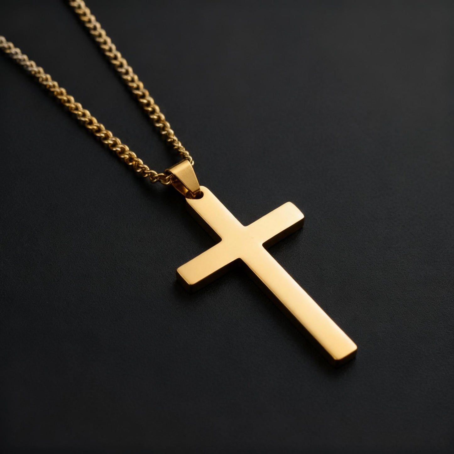 Herren Kreuzkette mit Gravur