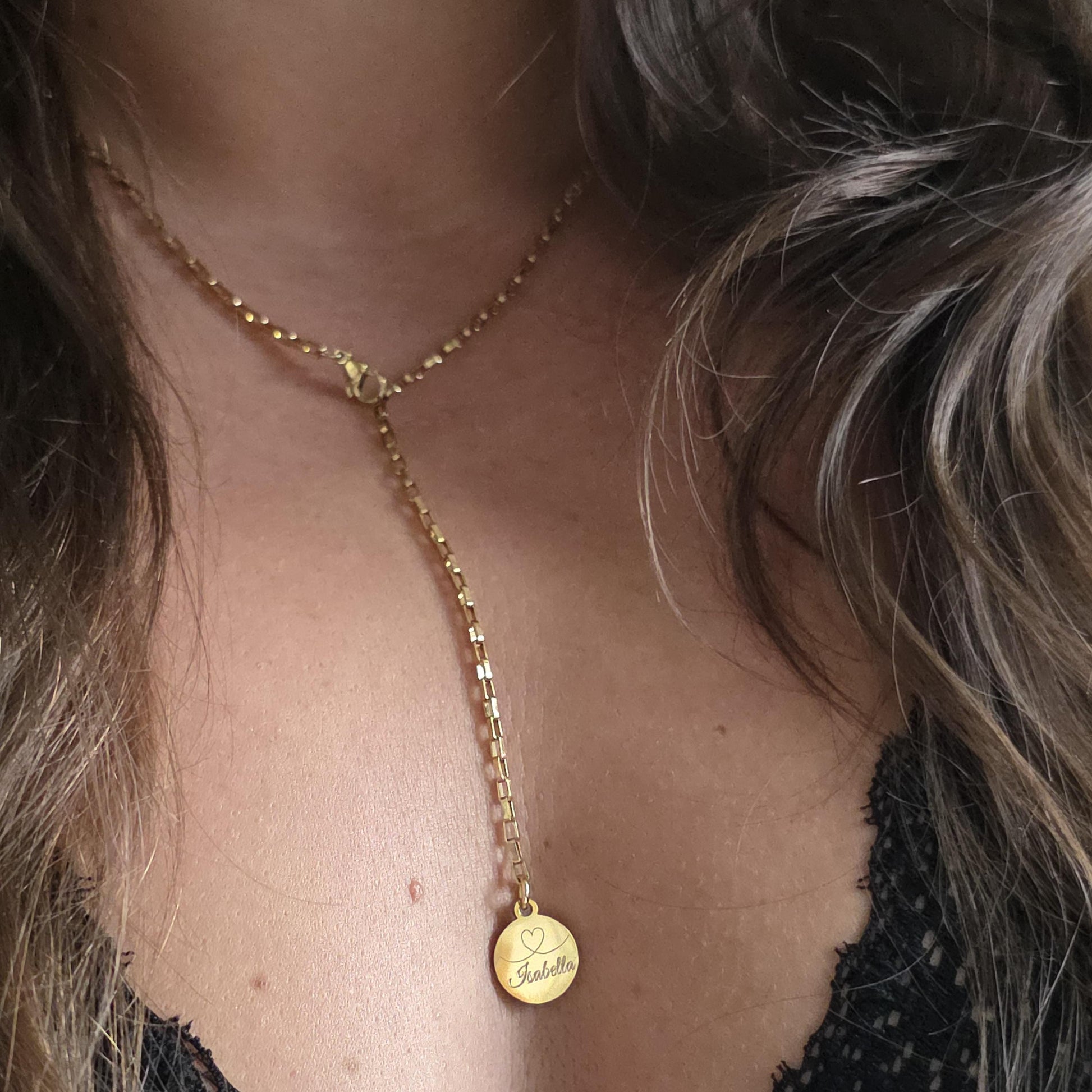 Y-Kette mit Gravur-Plättchen