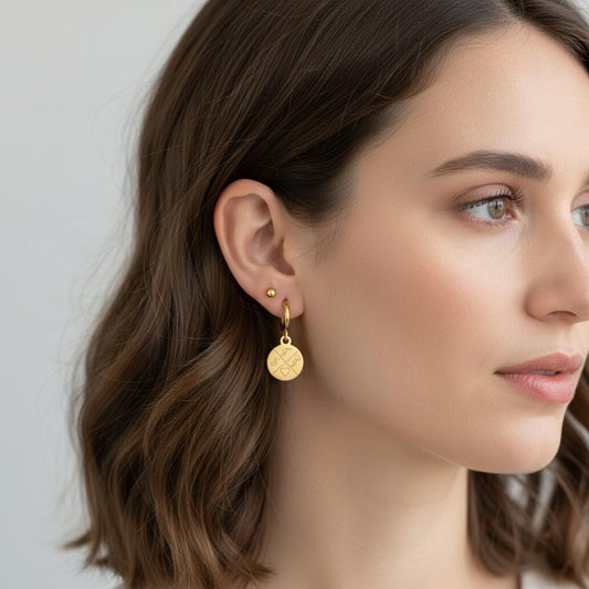 Creolen aus Edelstahl mit Gravur