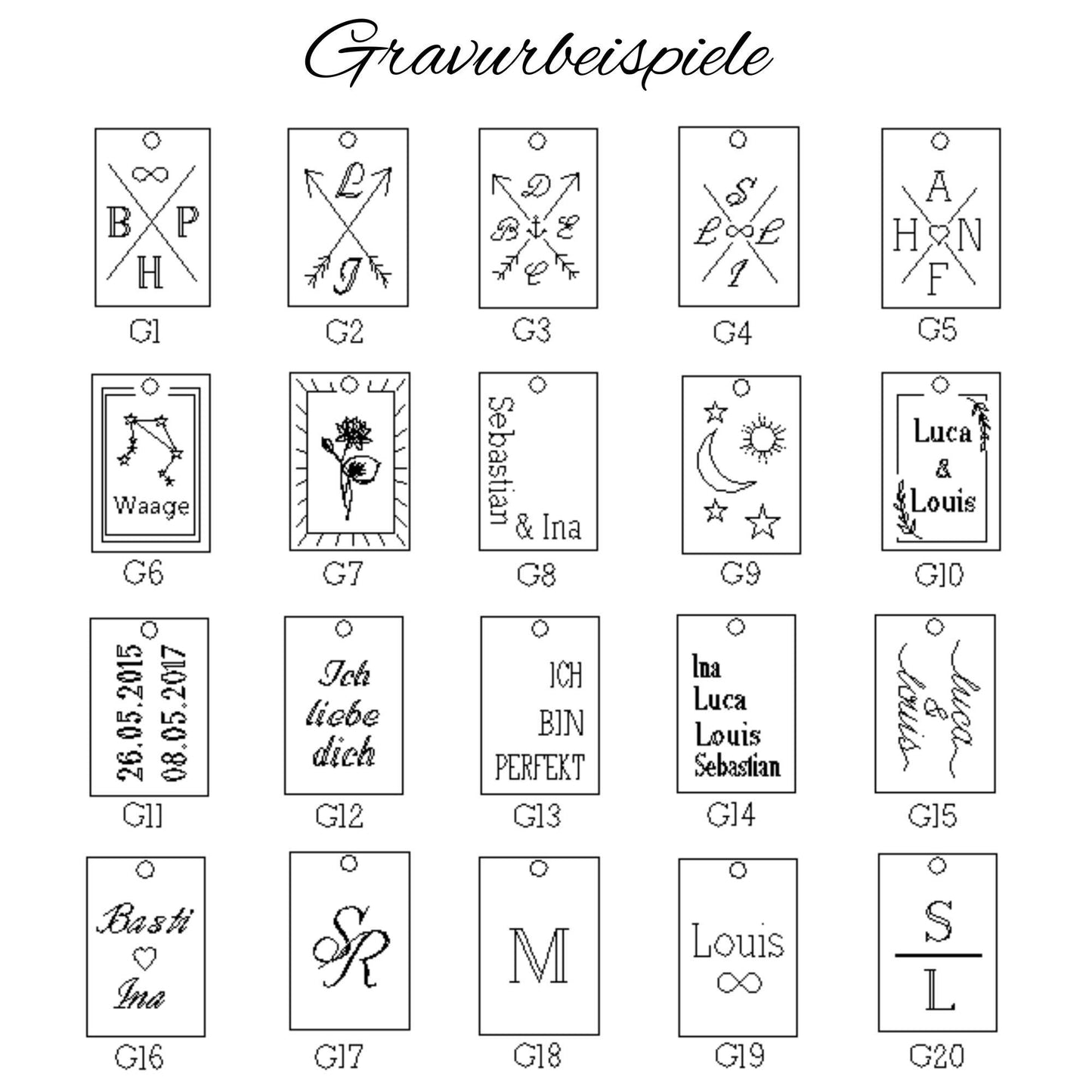 Partnerkette mit Gravur aus Edelstahl | Paar Kette gold, silber | rechteckiger Anhänger klein & groß | Sie und Ihn | Valentinstag Geschenk