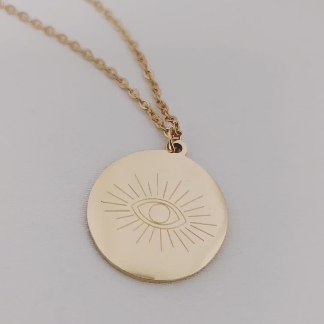 Lange Kette personalisiert 25mm Gravur Plättchen in Gold, Silber o. Rosé, Familienkette,Namens Kette,Buchstabenkette,Geschenk Halskette gold