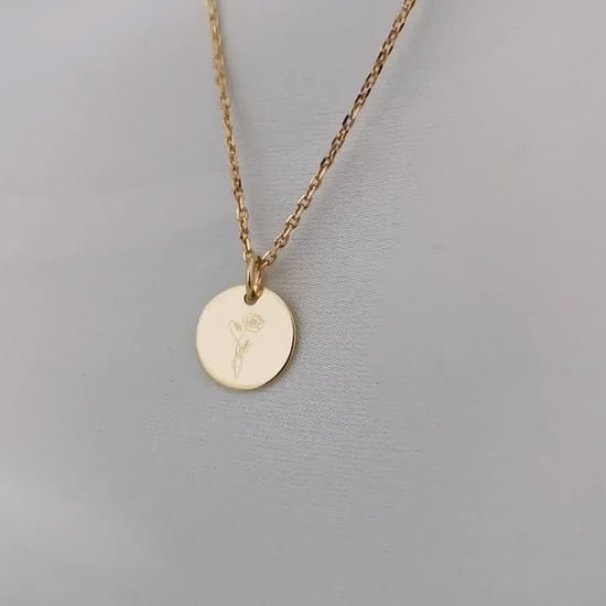 925 Sterling Silber Kette personalisiert, Gold, Rosé, Silber, Plättchen Kette mit Gravur Anhänger, Namenskette, personalisiertes Geschenk,