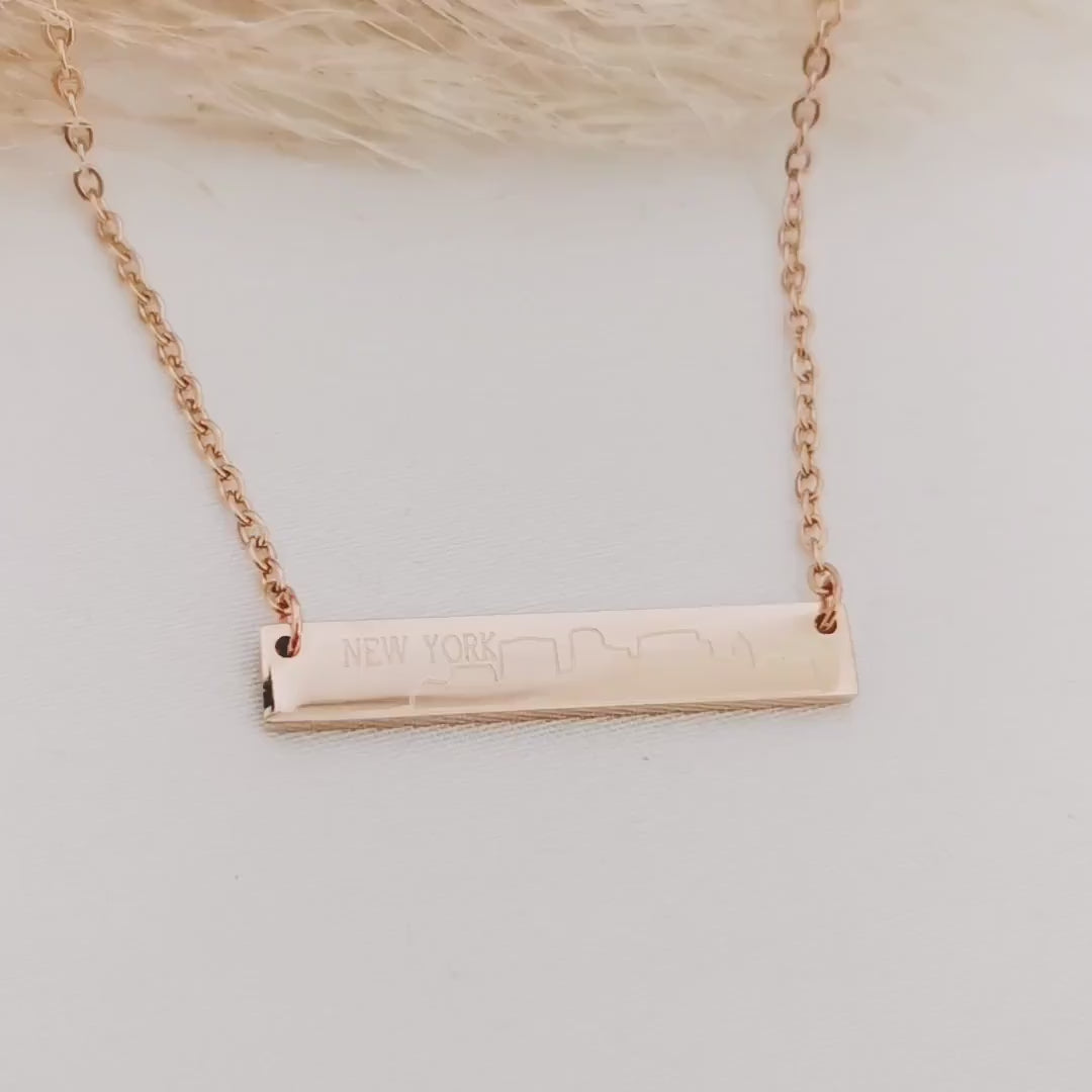 Kette mit Gravur Plättchen in Gold, Silber, Rosé. Personalisierte Kette mit Gravur Anhänger, Namenskette, Halskette gold eckiger Anhänger